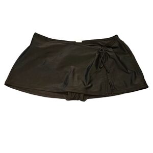 Beach Diva by MALIBU Womens Size 12 Swim Skirt Bottoms Black